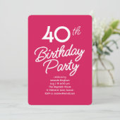 Bright Birthday Party Invitation Kaart (Staand voorkant)