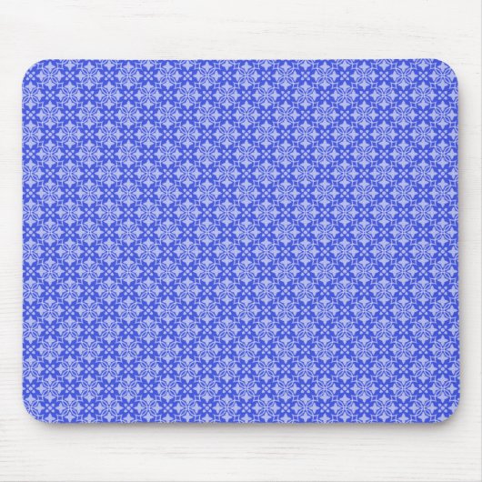 Bright Blauw Stijlvol Chic Mousepad Muismat (Voorkant)