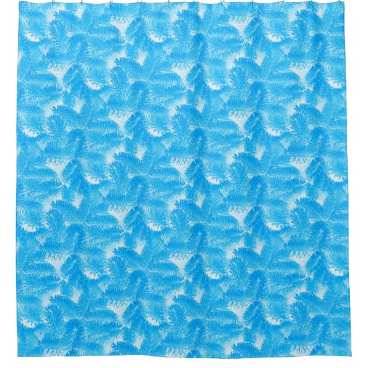 Bright Blauwe Saus Douchegordijn (Voorkant)