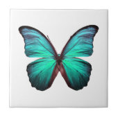 Bright Blauwgroen vlinder Tegeltje (Voorkant)