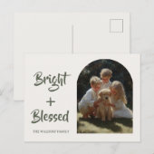 Bright & Blessed Fotografie Familie | Kerstkaart Briefkaart (Voorkant / Achterkant)