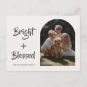 Bright & Blessed Fotografie Familie | Kerstkaart Briefkaart (Voorkant)