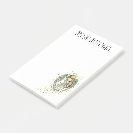 Bright Blessings Schattige Angel Sticky Post-its Post-it® Notes (Schuin)