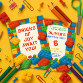 Bright Block Party – Сolorful Verjaardag Kaart