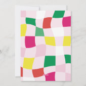 Bright Blocks Modern Plaked Gelukkig Nieuwjaar Fot Feestdagenkaart (Achterkant)