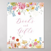 Bright  Bloemen Boeken en Geschenken Teken Poster (Voorkant)