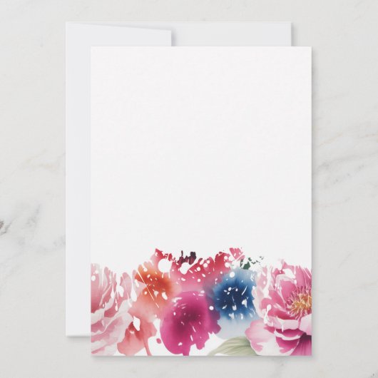 Bright Bloom Blossom Sla de datum op Kaart (Achterkant)