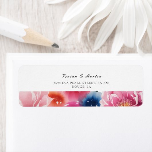 Bright Bloom Blossom Trouwadres Etiket (Insitu)