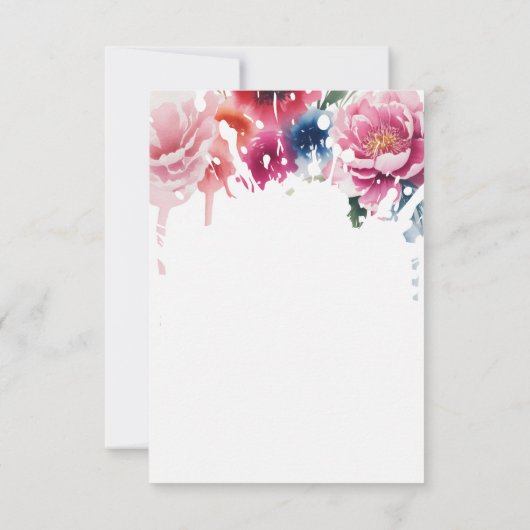 Bright Bloom Blossom Wedding Detail Kaart (Achterkant)