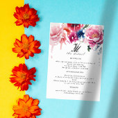 Bright Bloom Blossom Wedding Detail Kaart