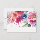 Bright Bloom Blossom Wedding QR code RSVP kaarten Kaartje (Achterkant)