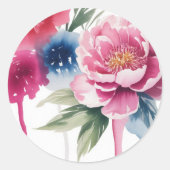 Bright Bloom Blossom Wedding Ronde Sticker (Voorkant)