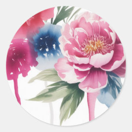 Bright Bloom Blossom Wedding Ronde Sticker