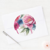 Bright Bloom Blossom Wedding Ronde Sticker (Envelop)