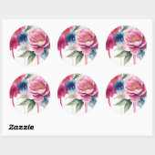 Bright Bloom Blossom Wedding Ronde Sticker (Vel)