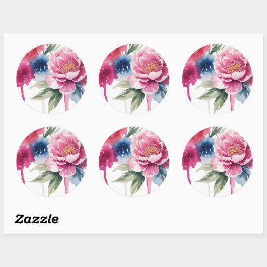 Bright Bloom Blossom Wedding Ronde Sticker (Vel)
