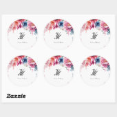 Bright Bloom Blossom Wedding Ronde Sticker (Vel)