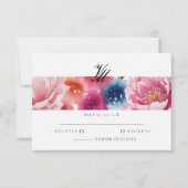 Bright Bloom Blossom Wedding RSVP-kaarten RSVP Kaartje (Voorkant)