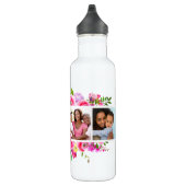 Bright Bloomen 4 Fotocollage monogrammen Waterfles (Rechts)