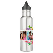 Bright Bloomen 4 Fotocollage monogrammen Waterfles (Links)