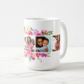 Bright Bloomen 5 Fotocollage monogrammen Koffiemok (Voorkant rechts)