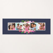 Bright Bloomen 5 Fotocollage monogrammen Yogamat (Voorkant (horizontaal))