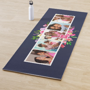 Bright Bloomen 5 Fotocollage monogrammen Yogamat