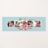 Bright Bloomen 5 Fotocollage monogrammen Yogamat (Voorkant (horizontaal))