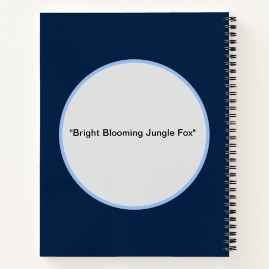 "Bright Blooming Oerwoud Fox" Notitieboek (Achterkant)