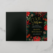 Bright Blooms FOLIE Zakelijke vakantie Kaart (Buiten Laag)