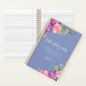 Bright Blooms Waterverf Bloemen Bijbelstudie Notitieboek (Binnen)
