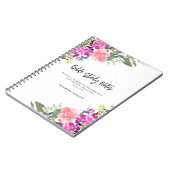 Bright Blooms Waterverf Bloemen Bijbelstudie Notitieboek (Linkerzijde)