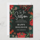 Bright Blooms Zakelijke vakantie Kaart (Voorkant)