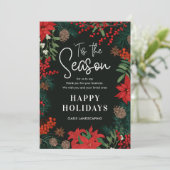 Bright Blooms Zakelijke vakantie Kaart (Staand voorkant)