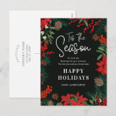 Bright Blooms Zakelijke Vakantie Kaart Briefkaart (Voorkant / Achterkant)