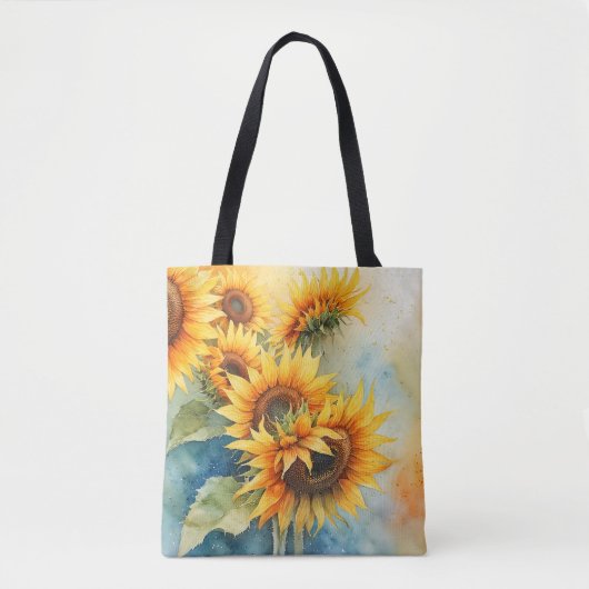 Bright Blooms Zonnebloem Canvas tas (Voorkant)