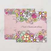 Bright Blossoms Bachelorette Party Uitnodiging (Voorkant / Achterkant)