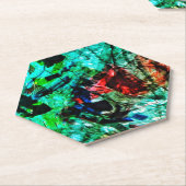 Bright blue abstract paper coaster.Dazzling sea Kartonnen Onderzetters (Schuin)