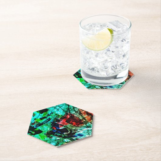 Bright blue abstract paper coaster.Dazzling sea Kartonnen Onderzetters (Insitu)