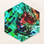 Bright blue abstract paper coaster.Dazzling sea Kartonnen Onderzetters (Voorkant)