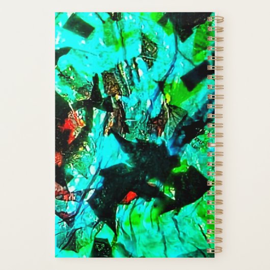 Bright blue abstract planner,Blue bright dazzling Planner (Achterkant)