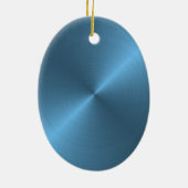 Bright Blue Afstuderen fotosjabloon Keramisch Ornament (Achterkant)