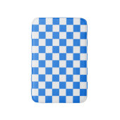 Bright Blue and White Checkers Badmat (Voorkant Verticaal)