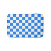 Bright Blue and White Checkers Badmat (Voorkant)