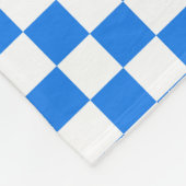 Bright Blue and White Checkers Fleece Deken (Hoek)