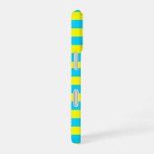 Bright Blue and Yellow Stripes  iPhone 16 Hoesje (Rechterkant)