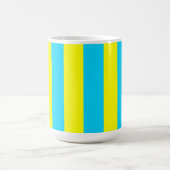 Bright Blue and Yellow Stripes  Koffiemok (Center)