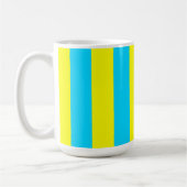 Bright Blue and Yellow Stripes  Koffiemok (Links)