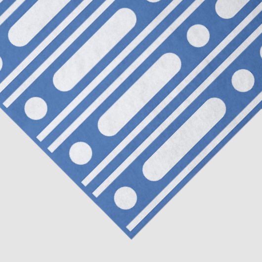 Bright Blue Bone Inlay Border Dots Decoupage Paper Tissuepapier (Detail)