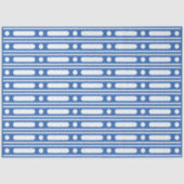 Bright Blue Bone Inlay Border Dots Decoupage Paper Tissuepapier (Voorkant)